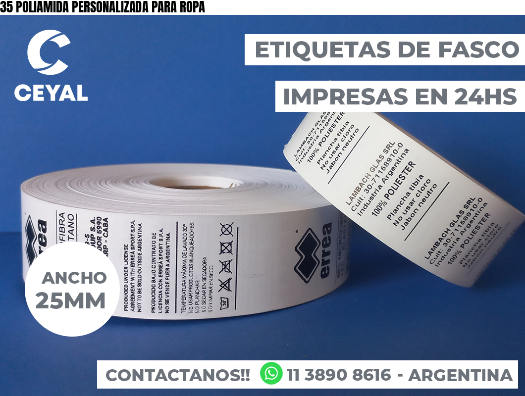 35 POLIAMIDA PERSONALIZADA PARA ROPA