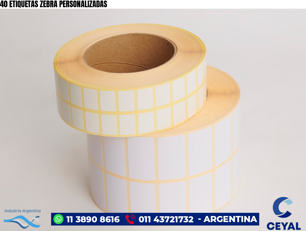 40 ETIQUETAS ZEBRA PERSONALIZADAS