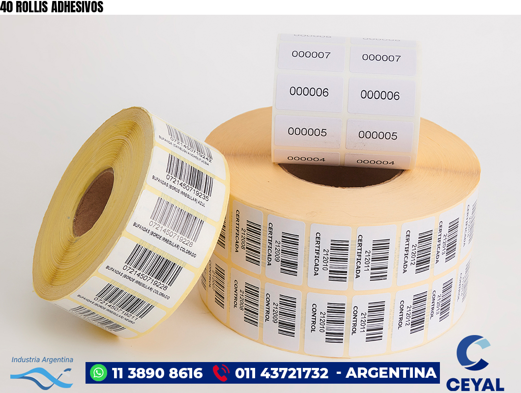 40 ROLLIS ADHESIVOS