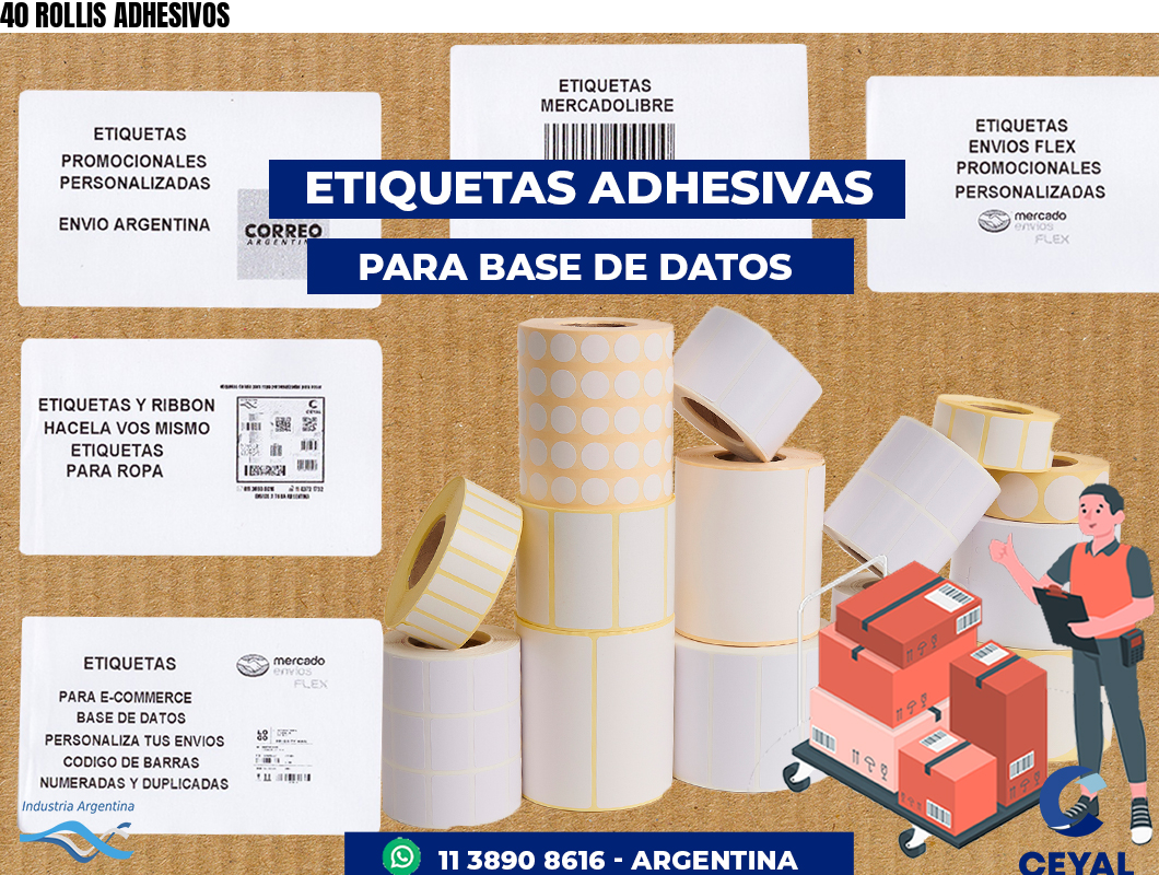 40 ROLLIS ADHESIVOS