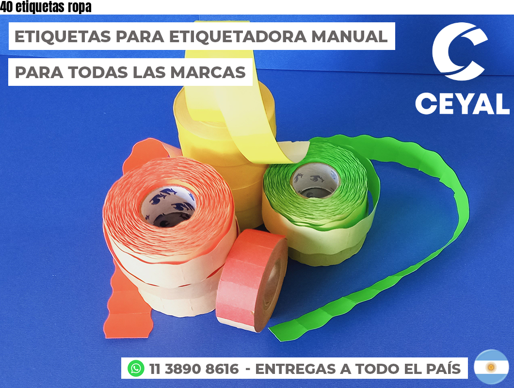 40 etiquetas ropa
