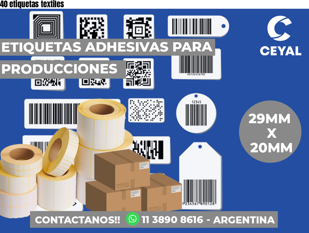 40 etiquetas textiles