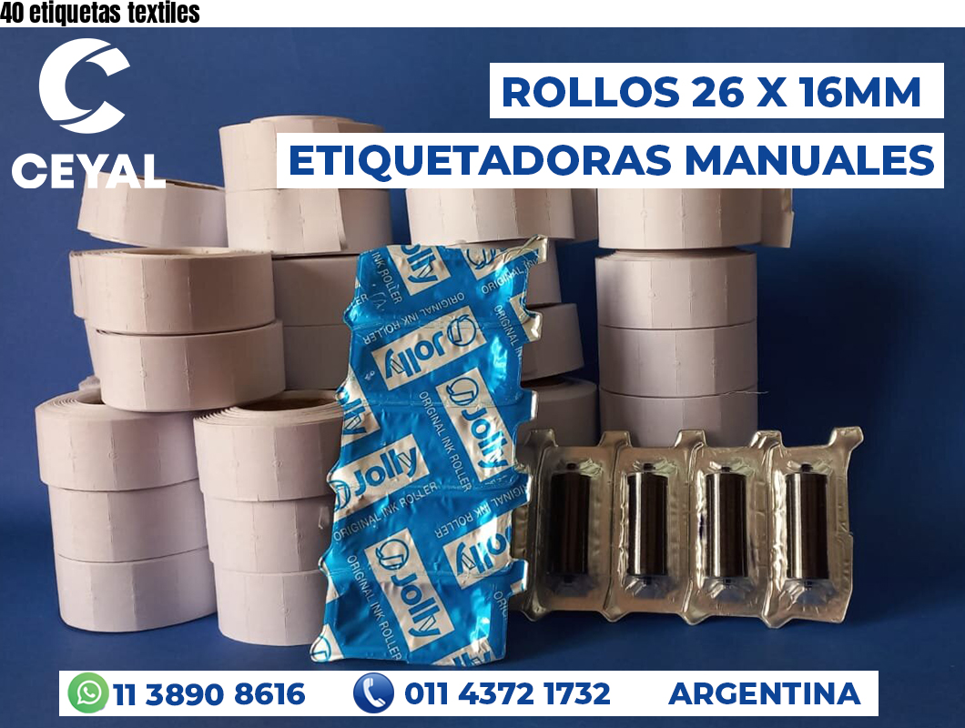 40 etiquetas textiles