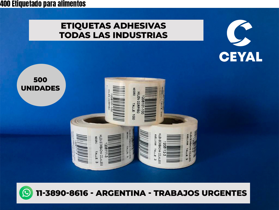 400 Etiquetado para alimentos