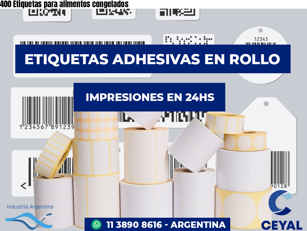 400 Etiquetas para alimentos congelados
