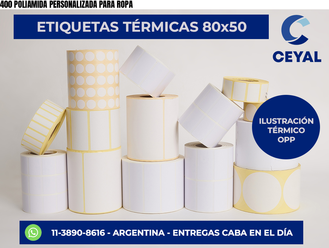 400 POLIAMIDA PERSONALIZADA PARA ROPA