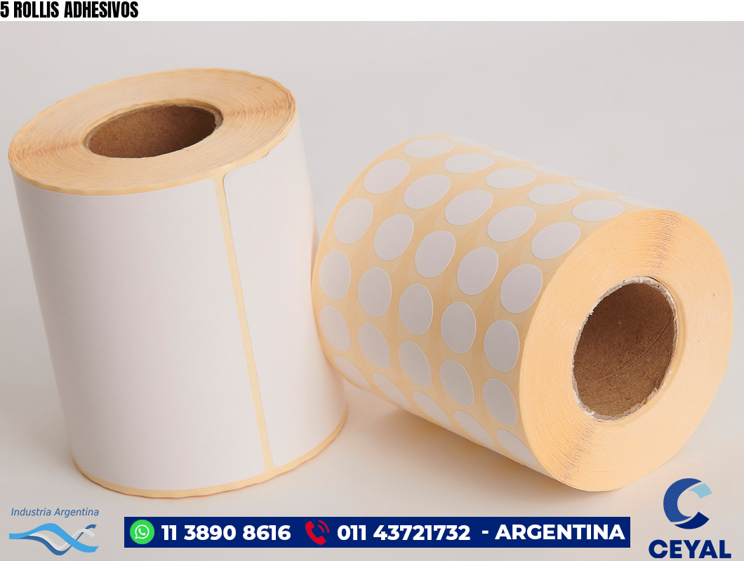 5 ROLLIS ADHESIVOS