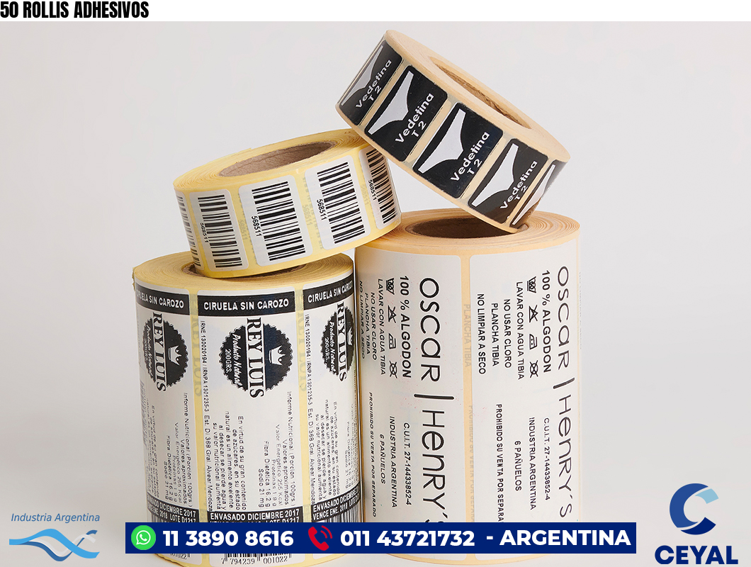 50 ROLLIS ADHESIVOS