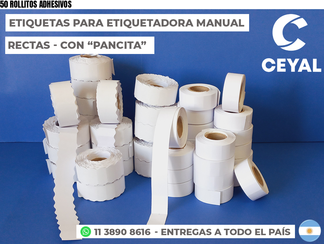 50 ROLLITOS ADHESIVOS