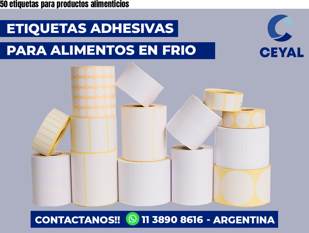 50 etiquetas para productos alimenticios