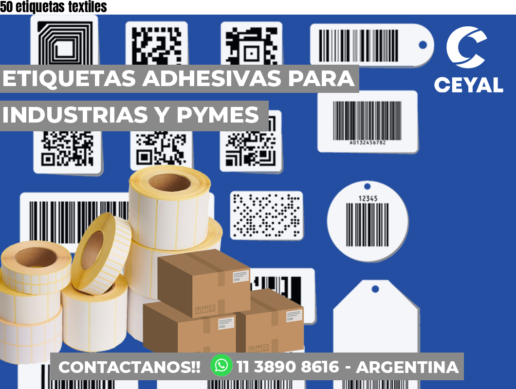 50 etiquetas textiles