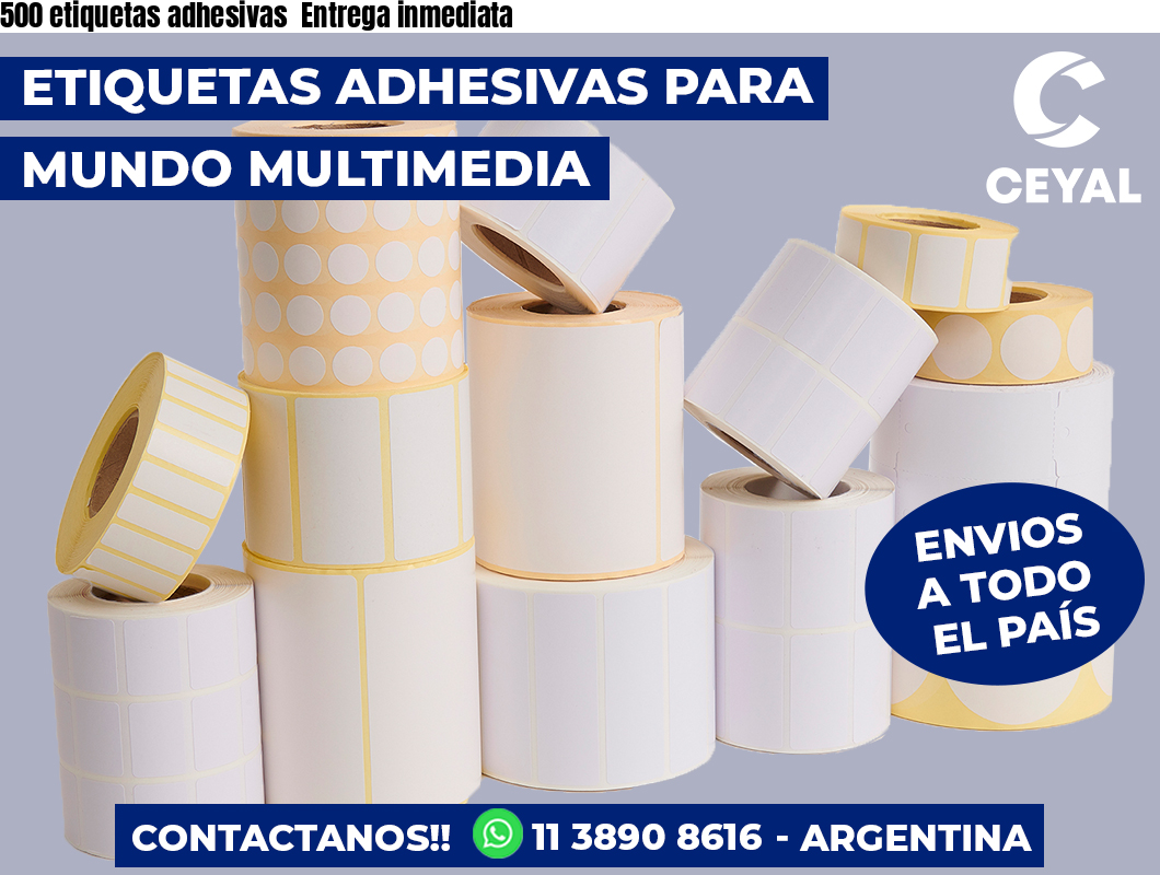 500 etiquetas adhesivas  Entrega inmediata