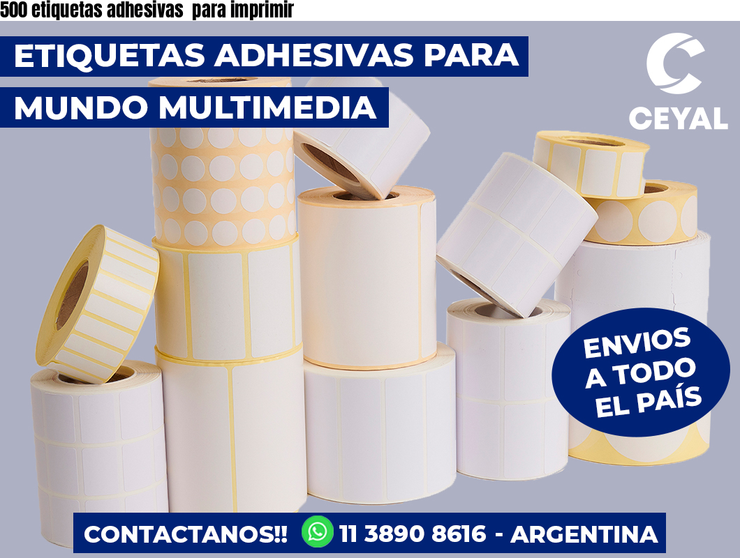 500 etiquetas adhesivas  para imprimir