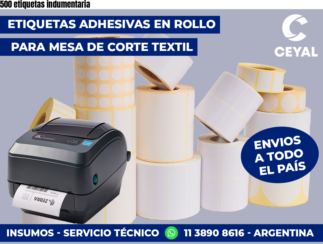 500 etiquetas indumentaria