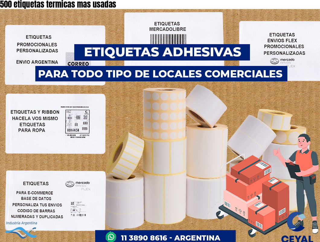 500 etiquetas termicas mas usadas