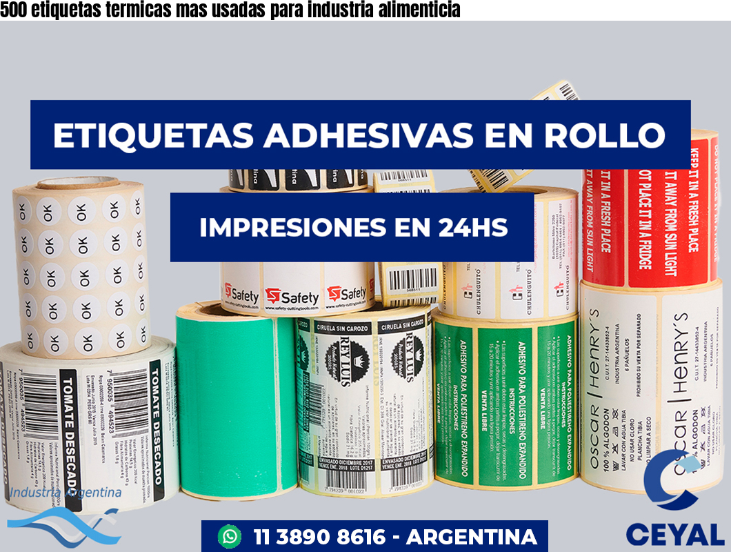 500 etiquetas termicas mas usadas para industria alimenticia
