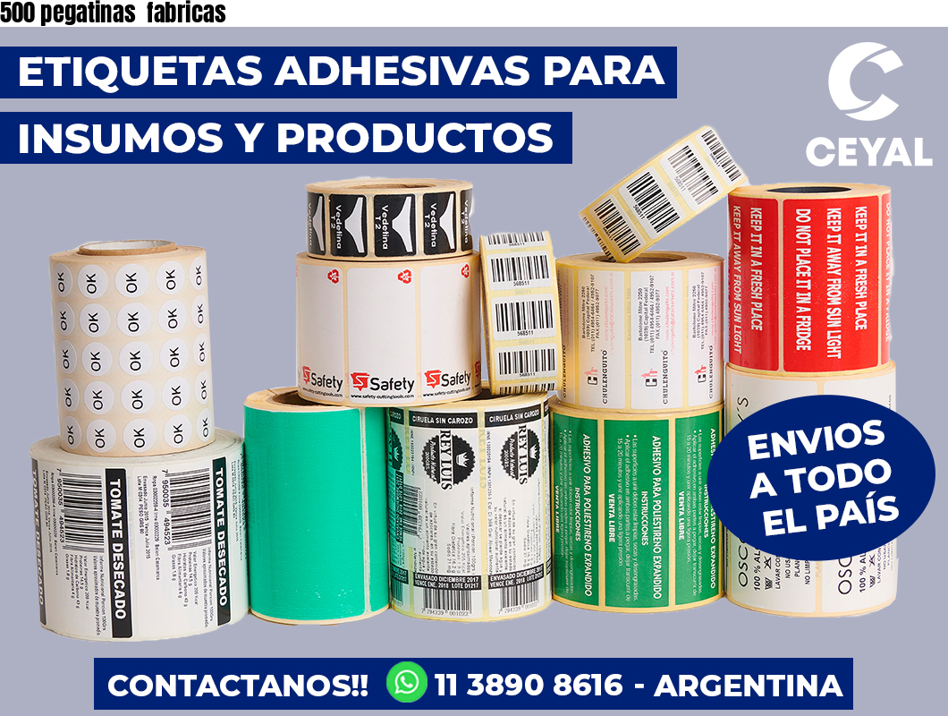 500 pegatinas  fabricas