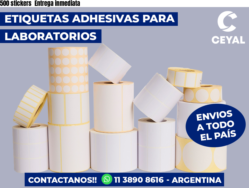 500 stickers  Entrega inmediata