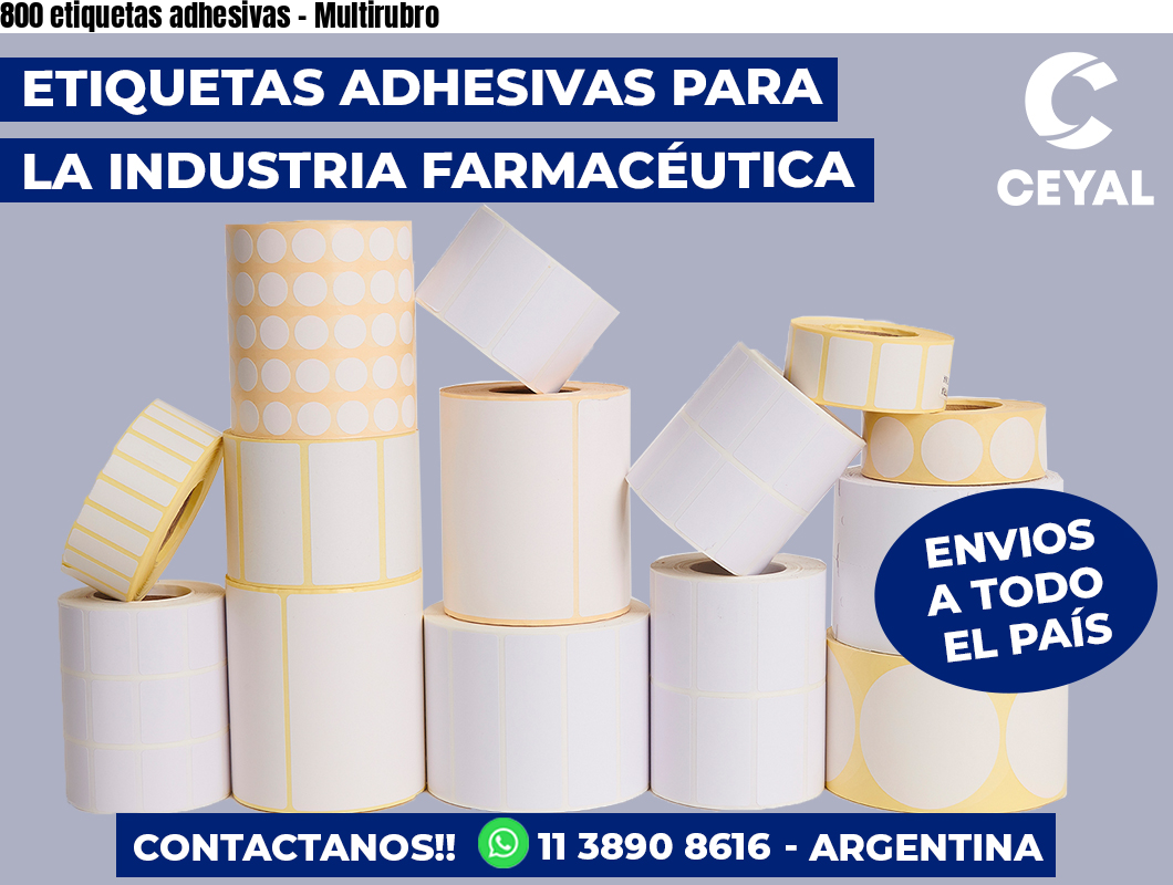 800 etiquetas adhesivas - Multirubro