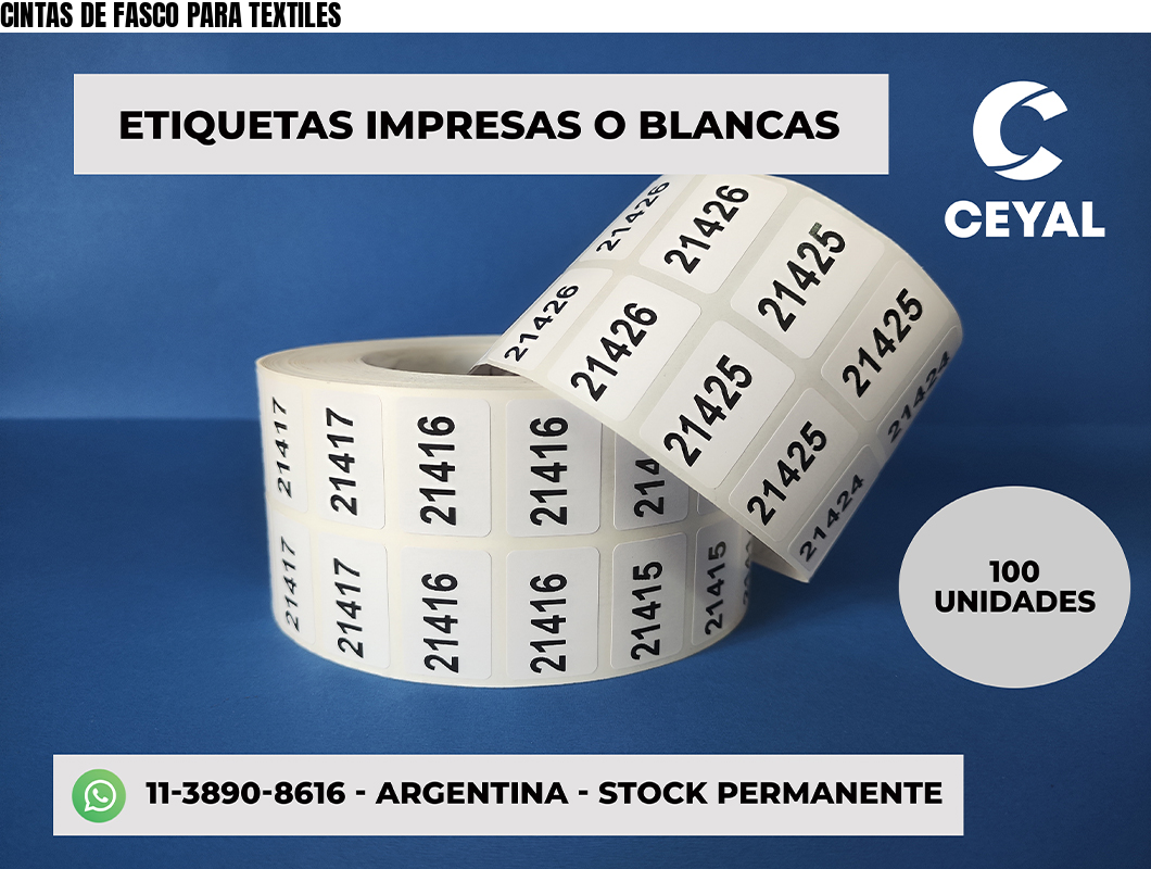 CINTAS DE FASCO PARA TEXTILES