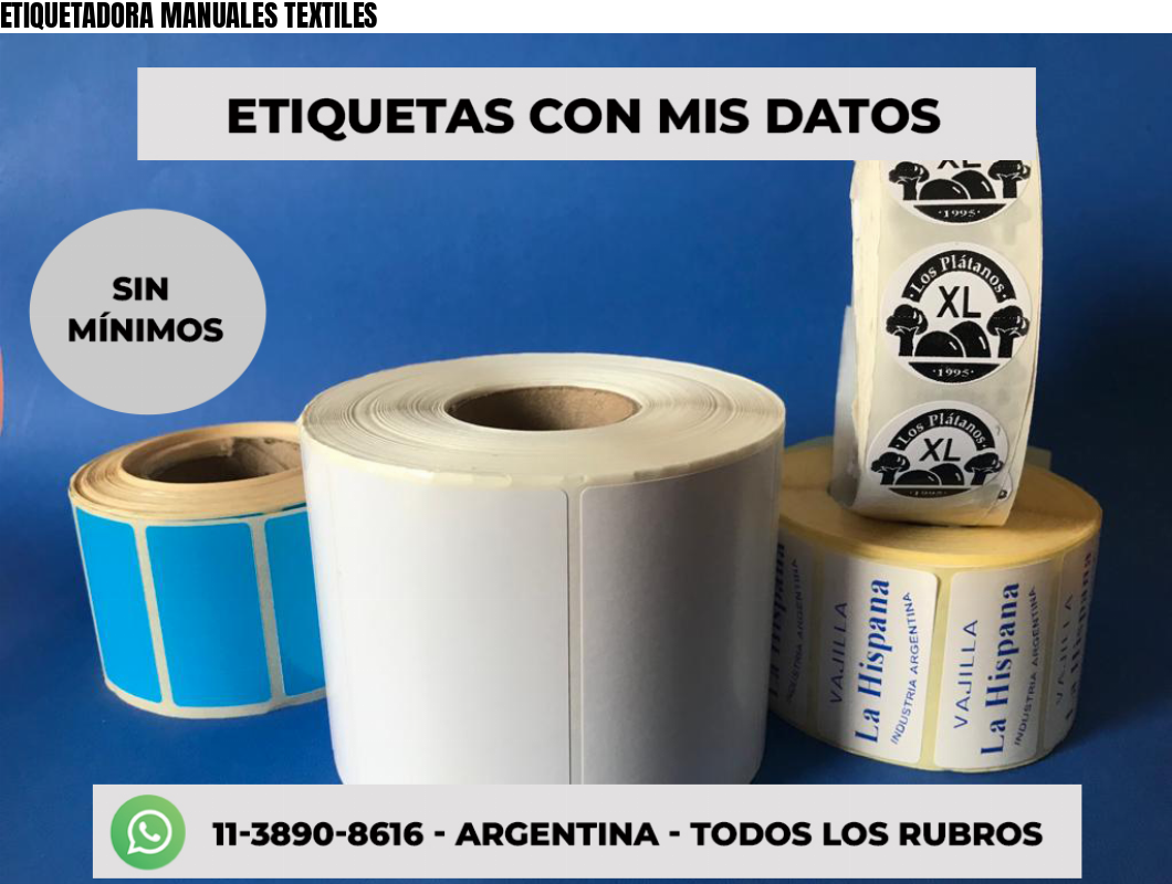 ETIQUETADORA MANUALES TEXTILES