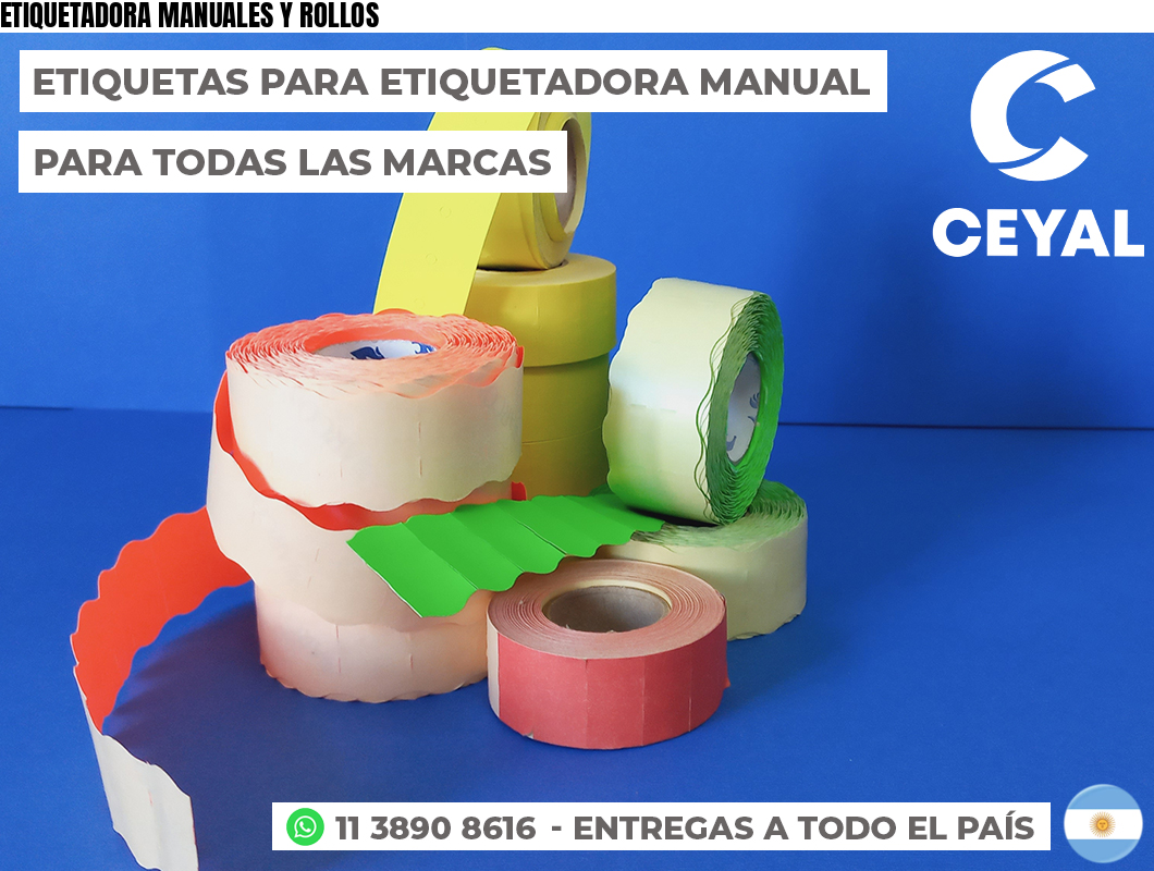ETIQUETADORA MANUALES Y ROLLOS