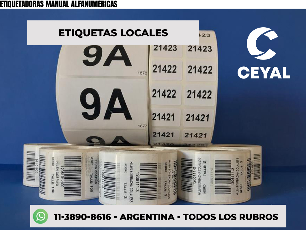 ETIQUETADORAS MANUAL ALFANUMÉRICAS