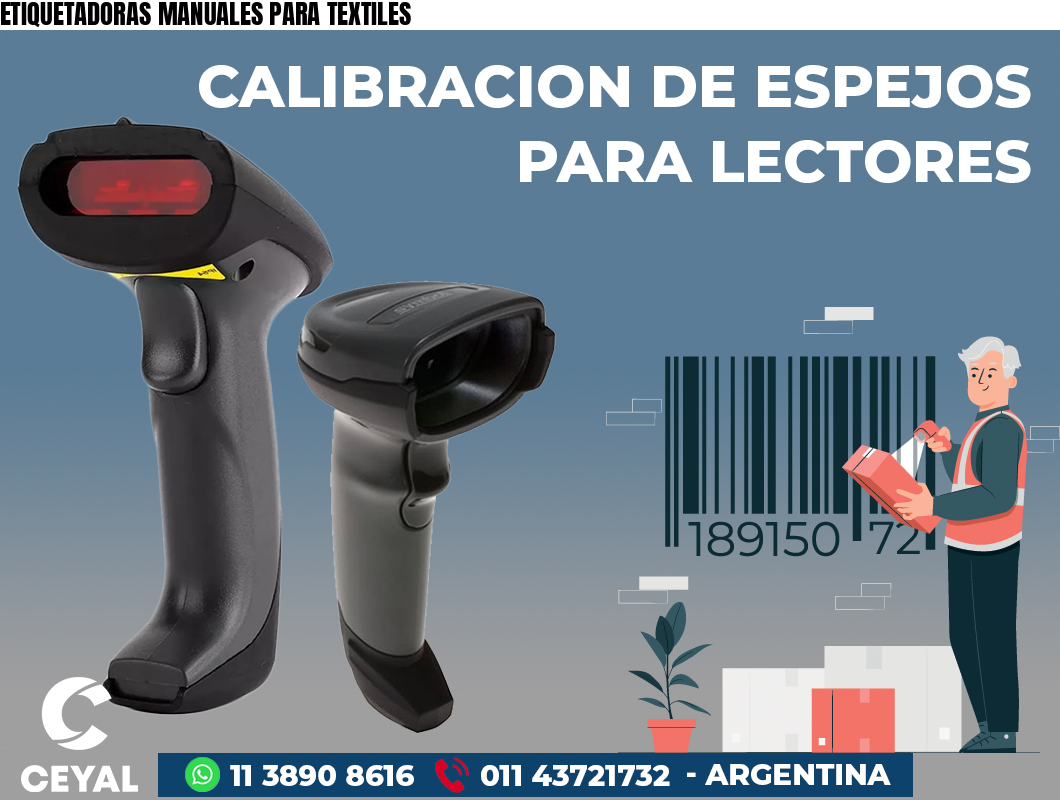 ETIQUETADORAS MANUALES PARA TEXTILES