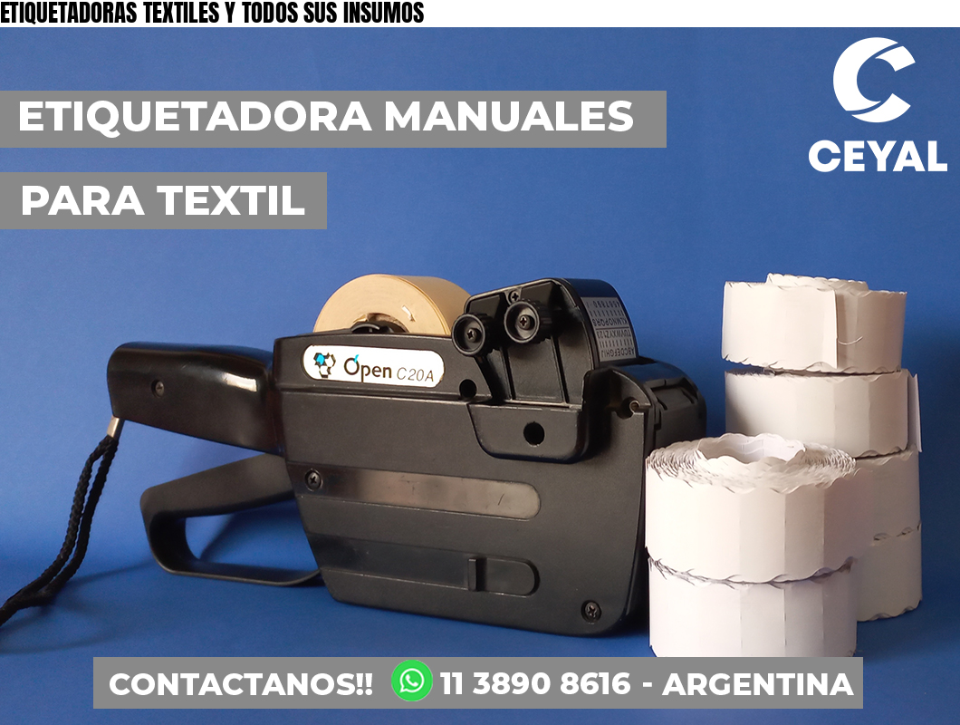 ETIQUETADORAS TEXTILES Y TODOS SUS INSUMOS