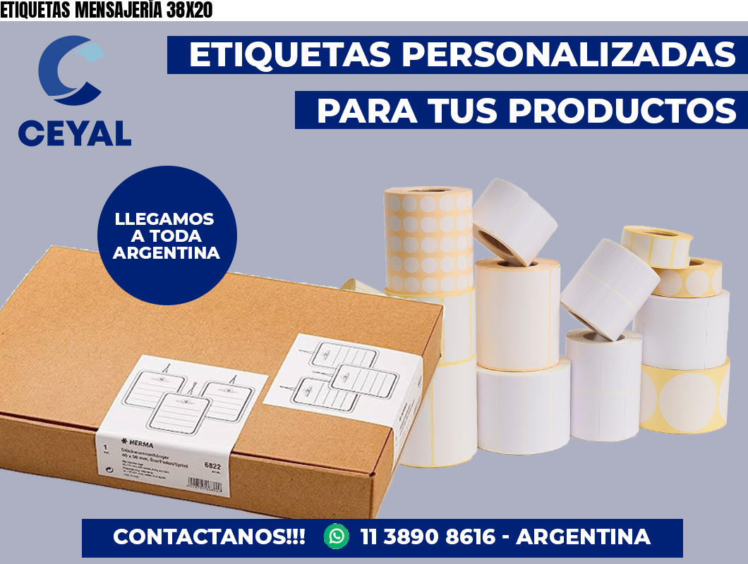 ETIQUETAS MENSAJERÍA 38X20