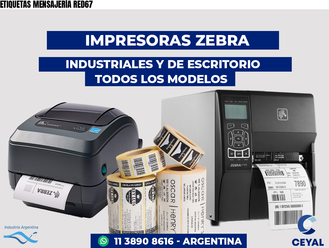 ETIQUETAS MENSAJERÍA RED67