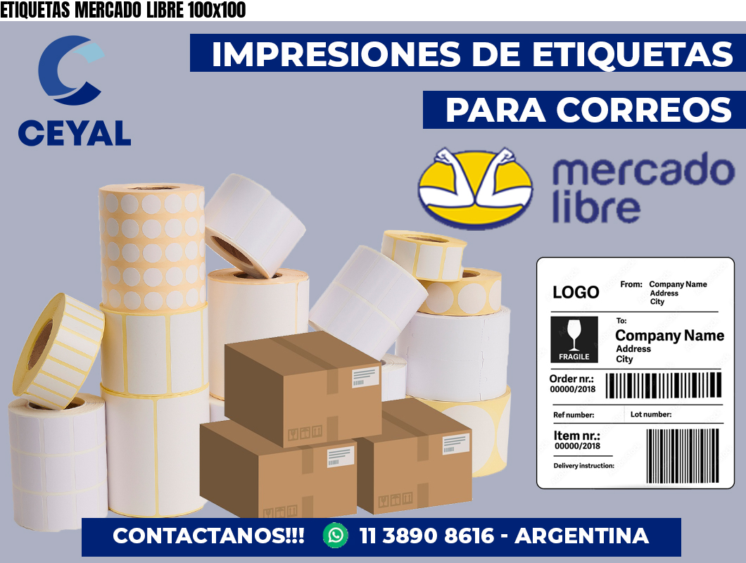ETIQUETAS MERCADO LIBRE 100×100