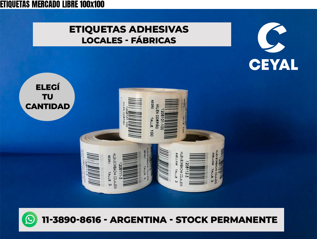 ETIQUETAS MERCADO LIBRE 100x100