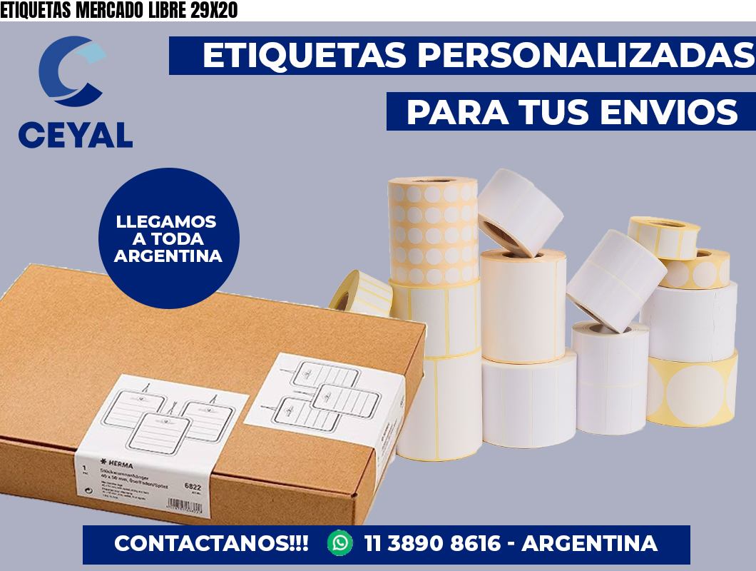 ETIQUETAS MERCADO LIBRE 29X20