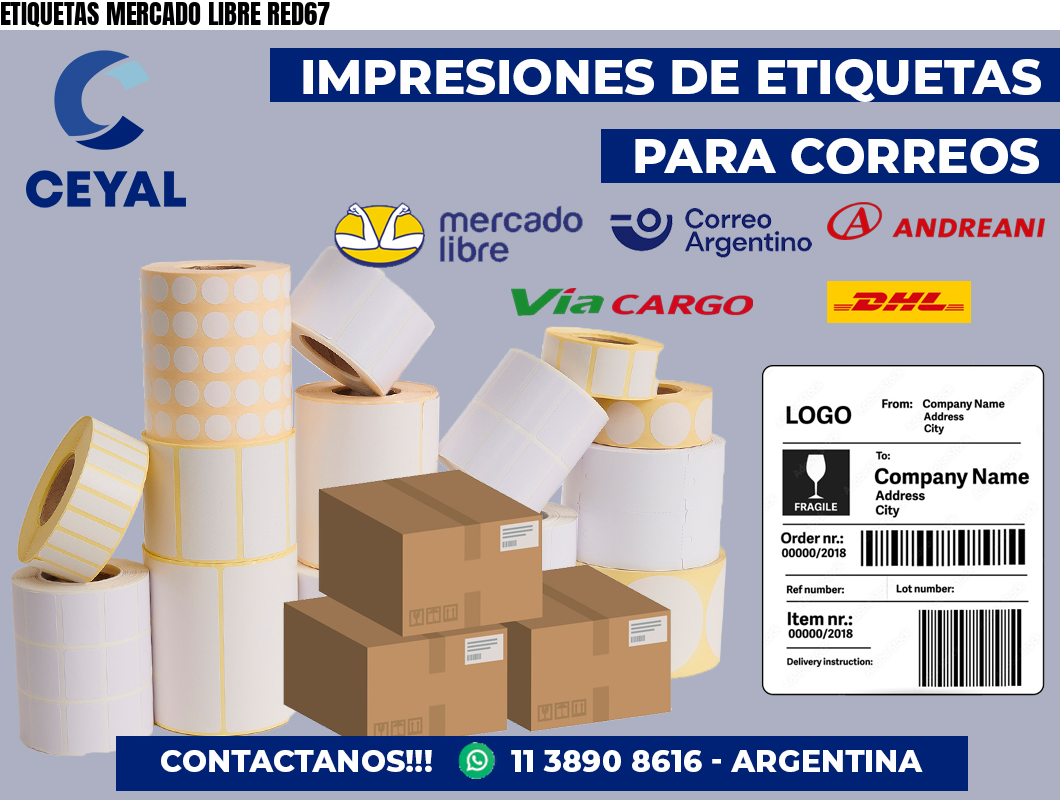 ETIQUETAS MERCADO LIBRE RED67