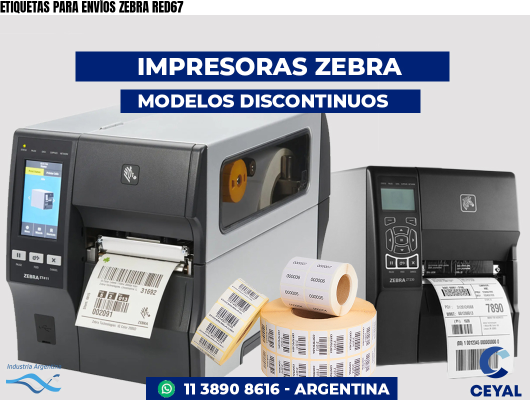 ETIQUETAS PARA ENVÍOS ZEBRA RED67