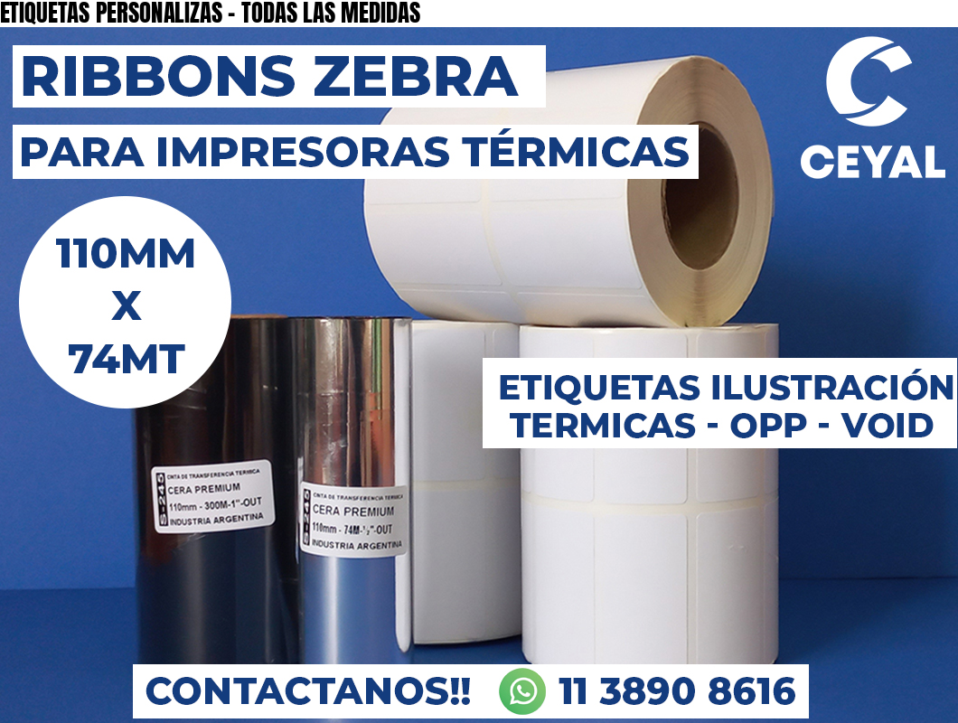 ETIQUETAS PERSONALIZAS - TODAS LAS MEDIDAS