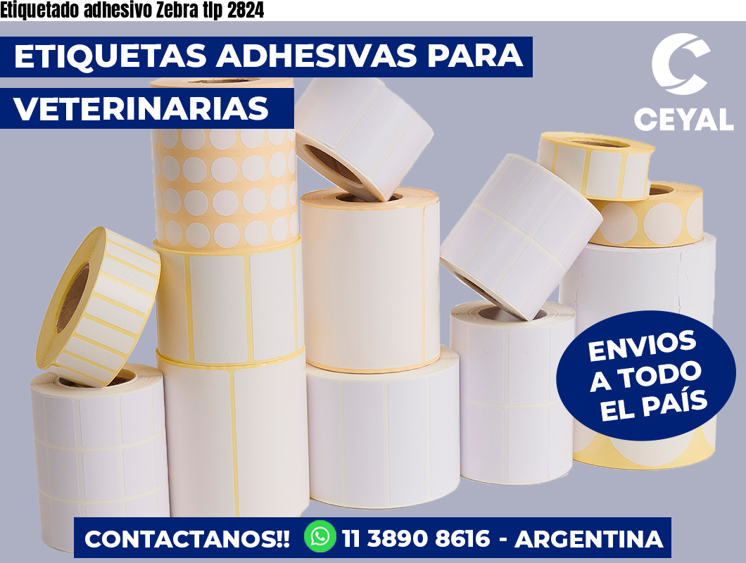 Etiquetado adhesivo Zebra tlp 2824