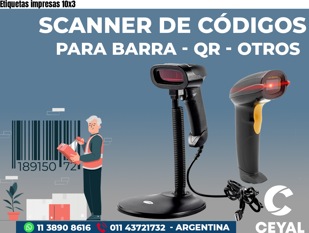 Etiquetas impresas 10x3