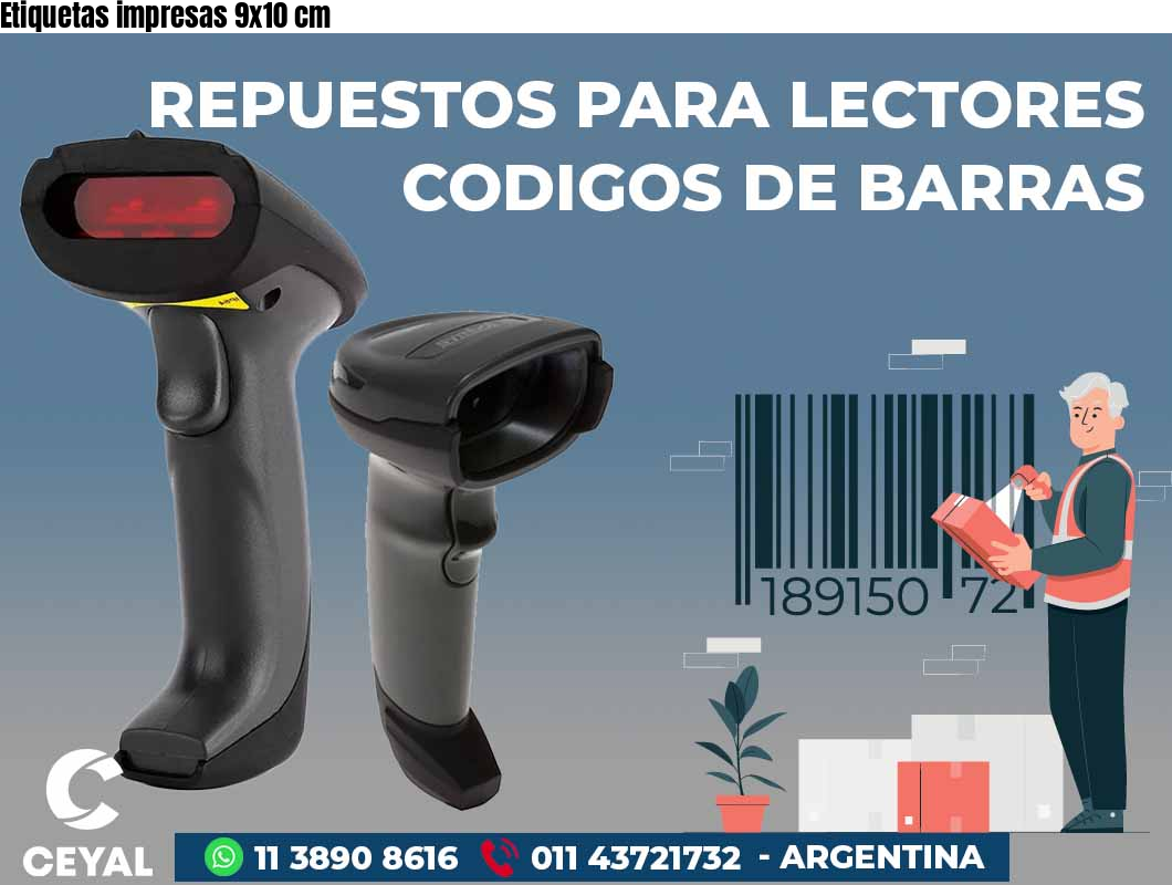 Etiquetas impresas 9x10 cm