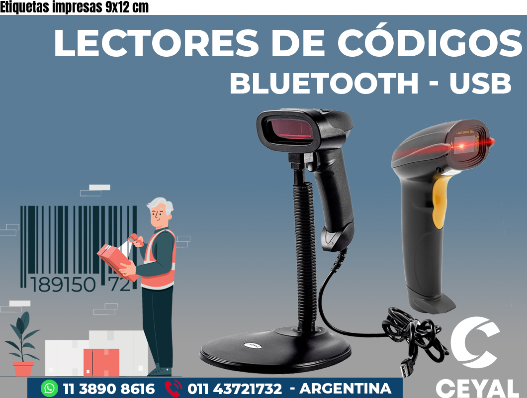 Etiquetas impresas 9x12 cm