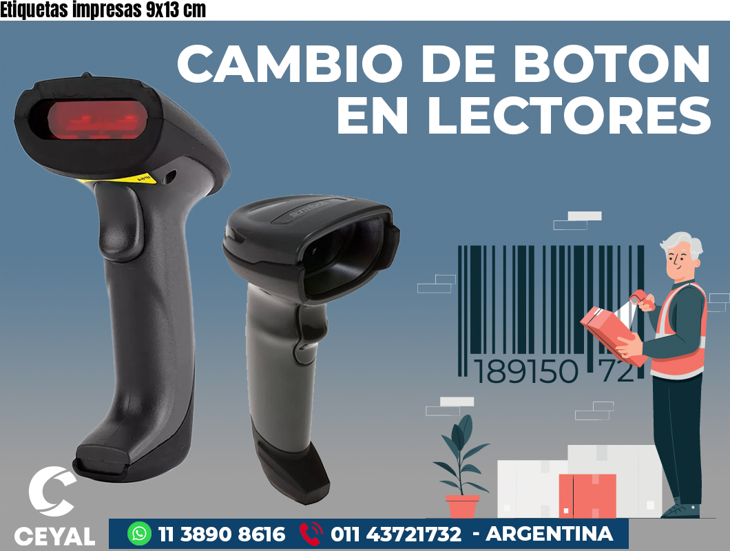 Etiquetas impresas 9x13 cm