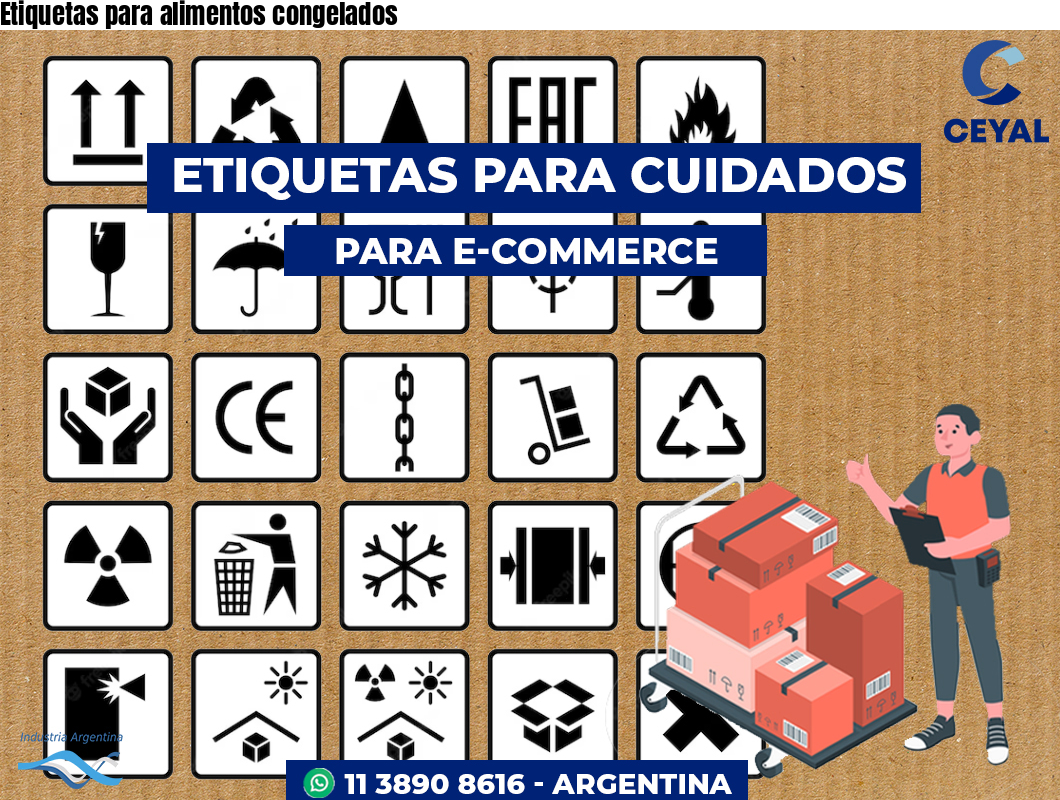 Etiquetas para alimentos congelados