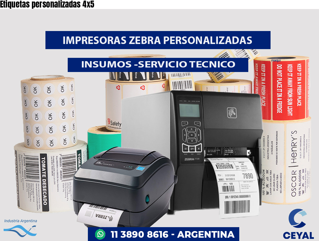 Etiquetas personalizadas 4x5