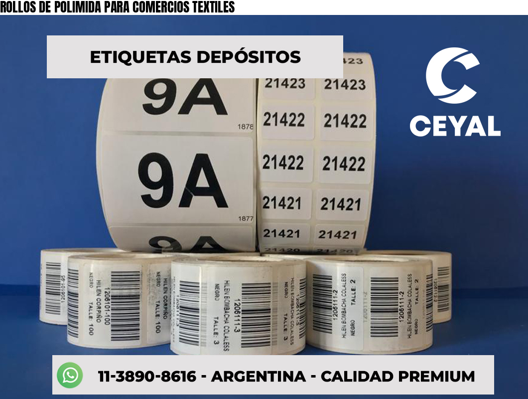 ROLLOS DE POLIMIDA PARA COMERCIOS TEXTILES