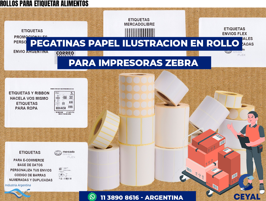 ROLLOS PARA ETIQUETAR ALIMENTOS