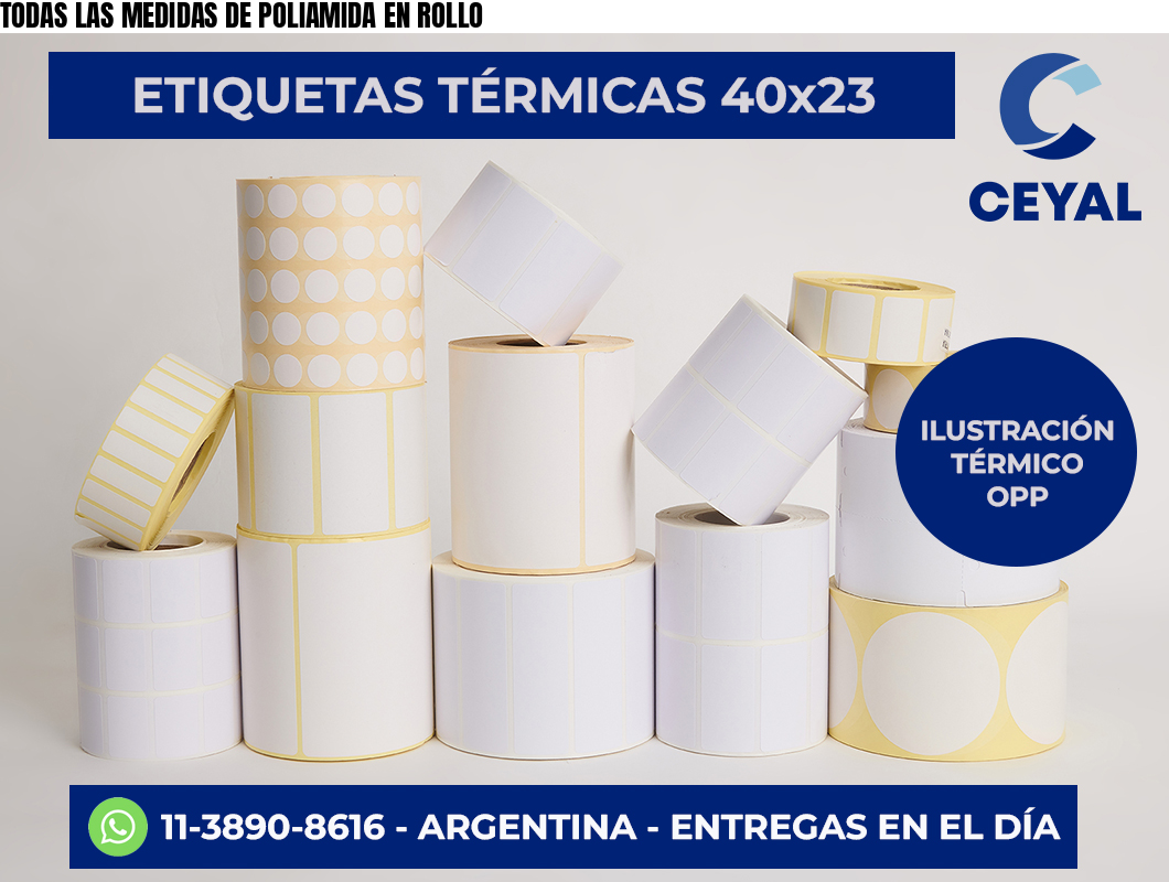 TODAS LAS MEDIDAS DE POLIAMIDA EN ROLLO