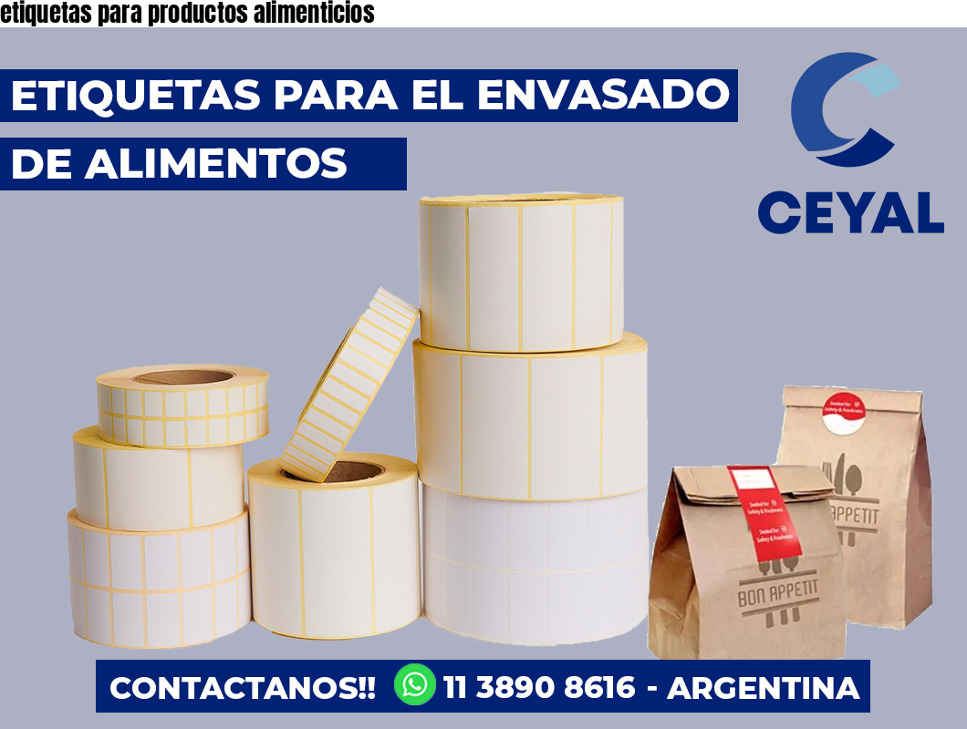 etiquetas para productos alimenticios