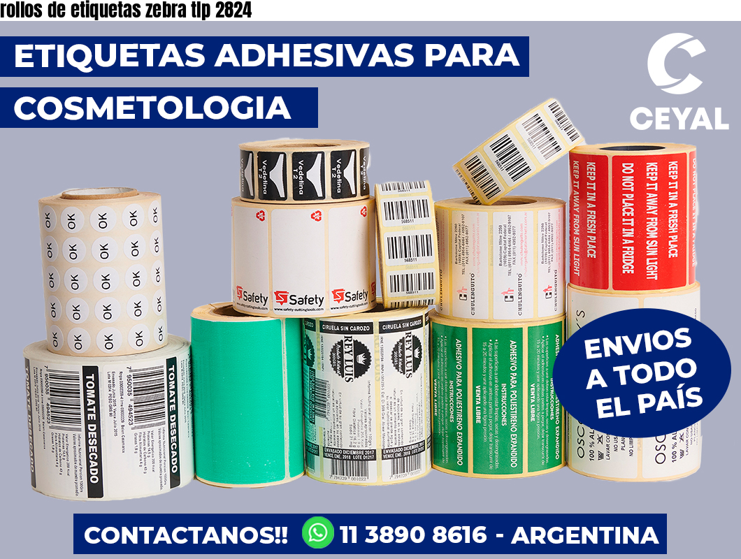 rollos de etiquetas zebra tlp 2824