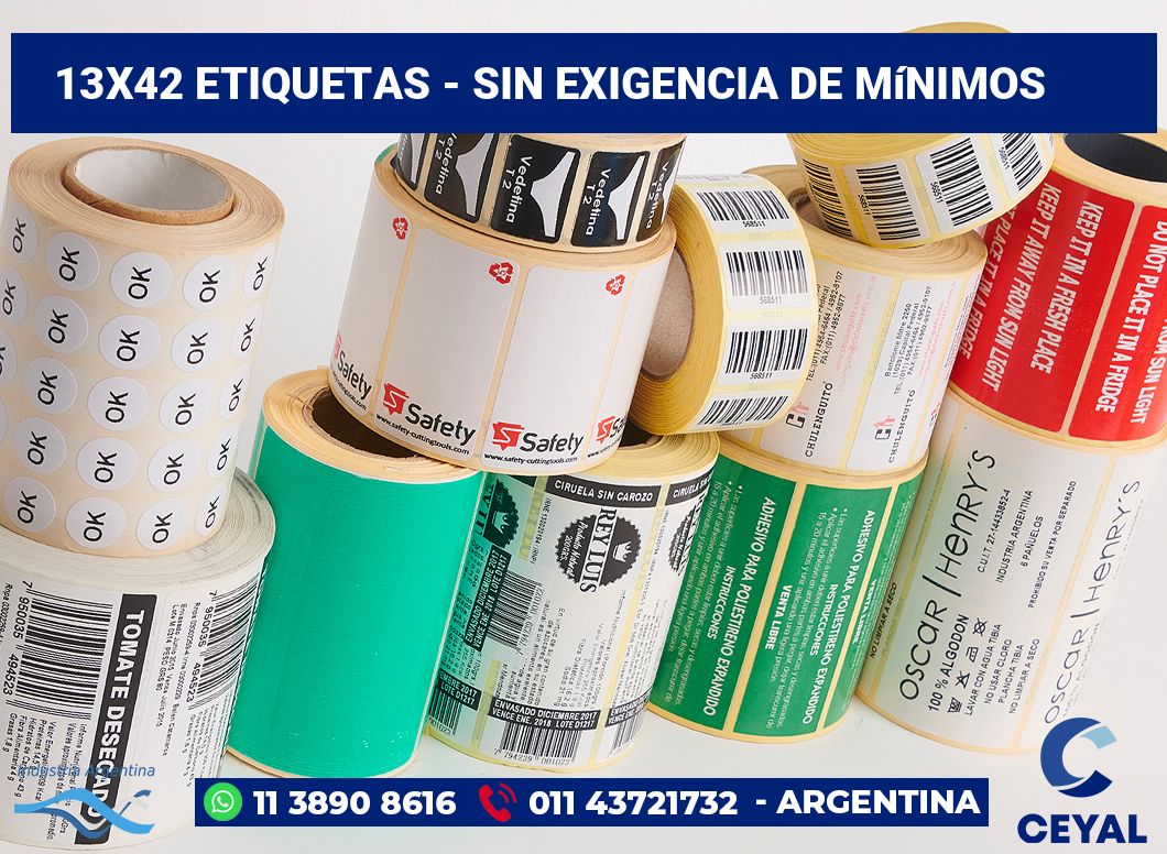 13x42 Etiquetas